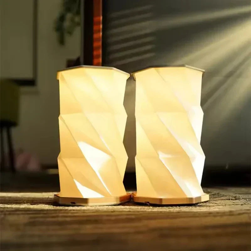 CrystalGlow - Oplaadbare Kristallen Tafellamp, Draadloze LED Verlichting met Dimfunctie