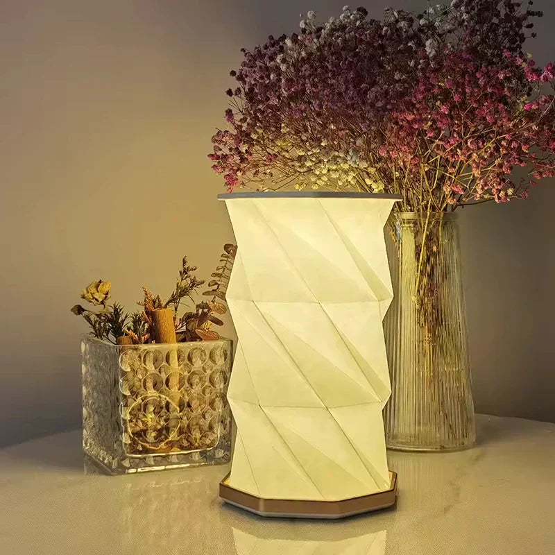 CrystalGlow - Oplaadbare Kristallen Tafellamp, Draadloze LED Verlichting met Dimfunctie
