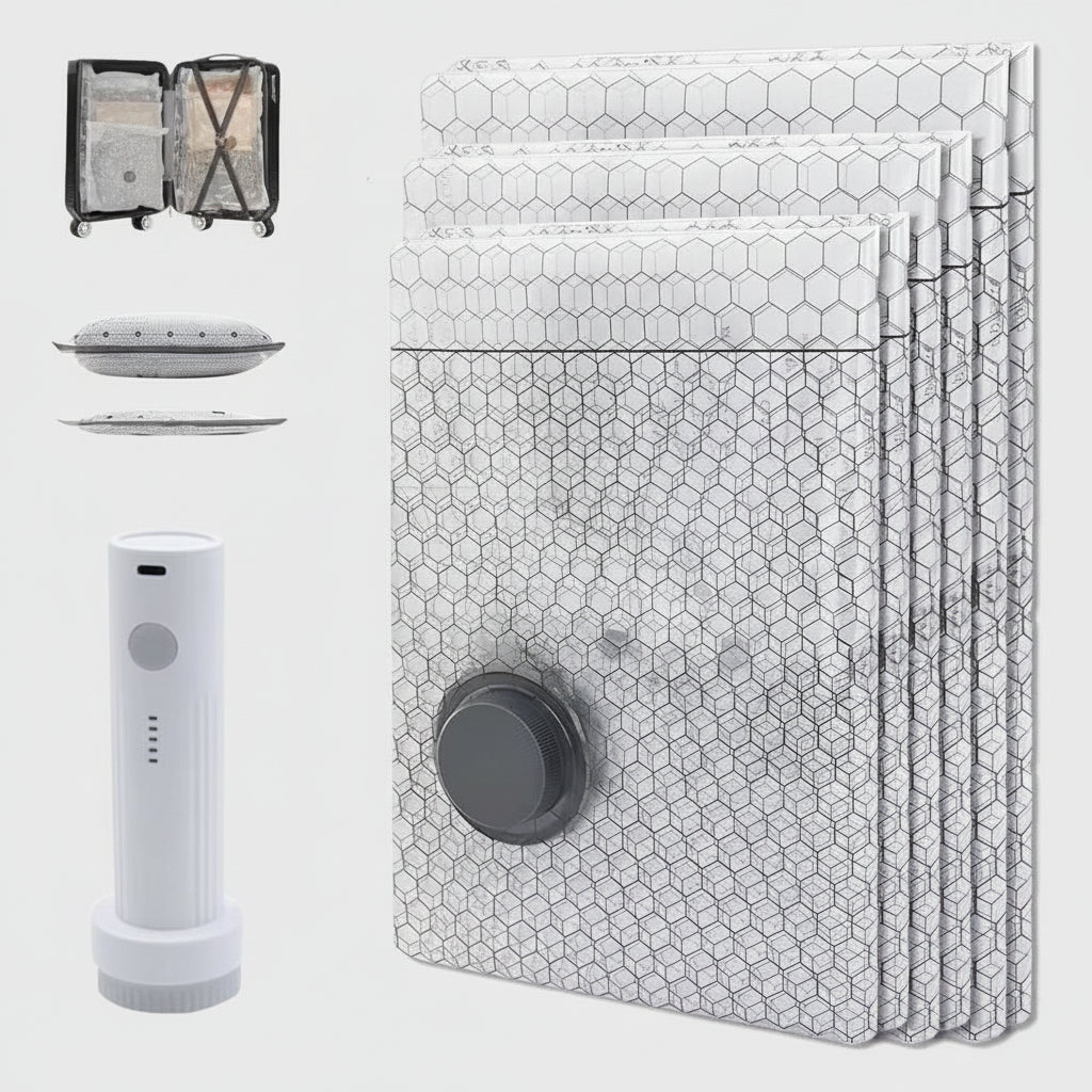 Sacos de Vácuo Portáteis Solução de Armazenamento para Roupa e Têxteis