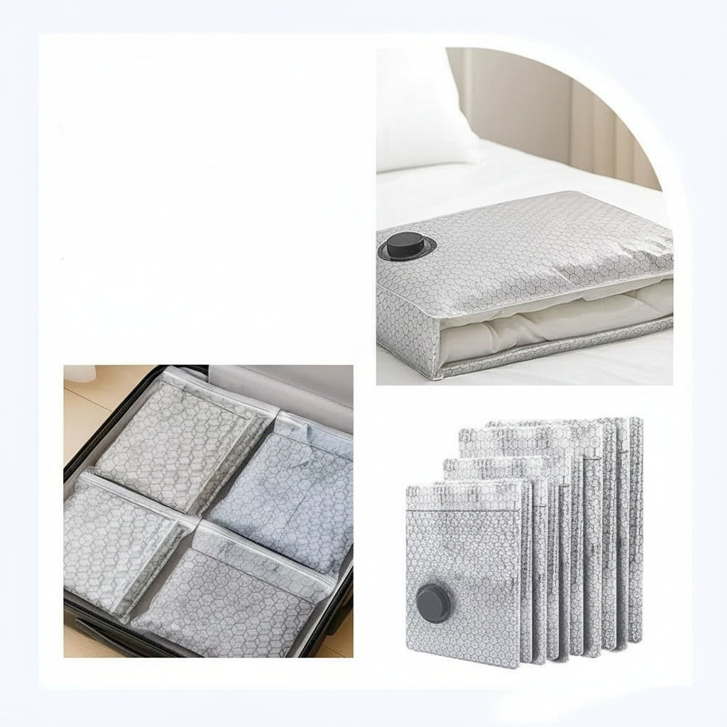 Sacos de Vácuo Portáteis Solução de Armazenamento para Roupa e Têxteis