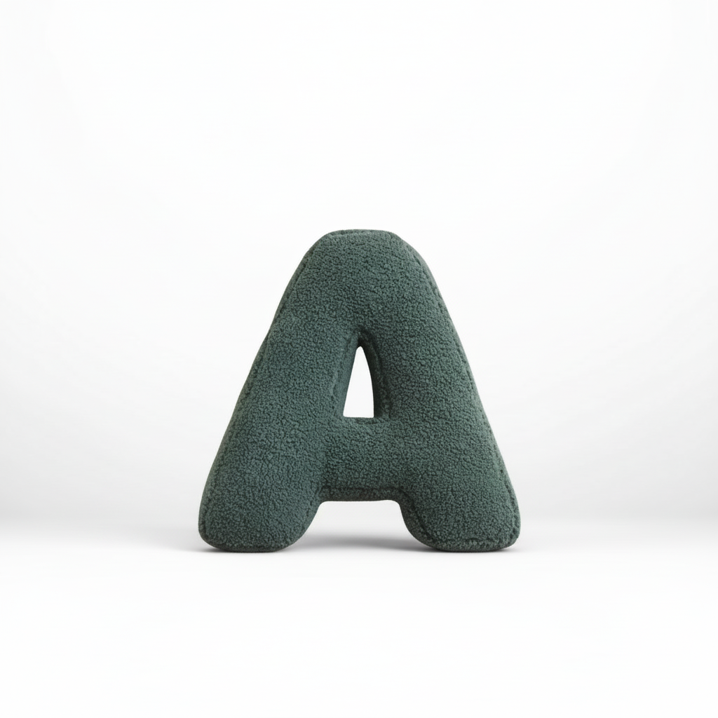 Velvet Alphabet Throw Pillow Personalized Decorative Cushion A-Z 0