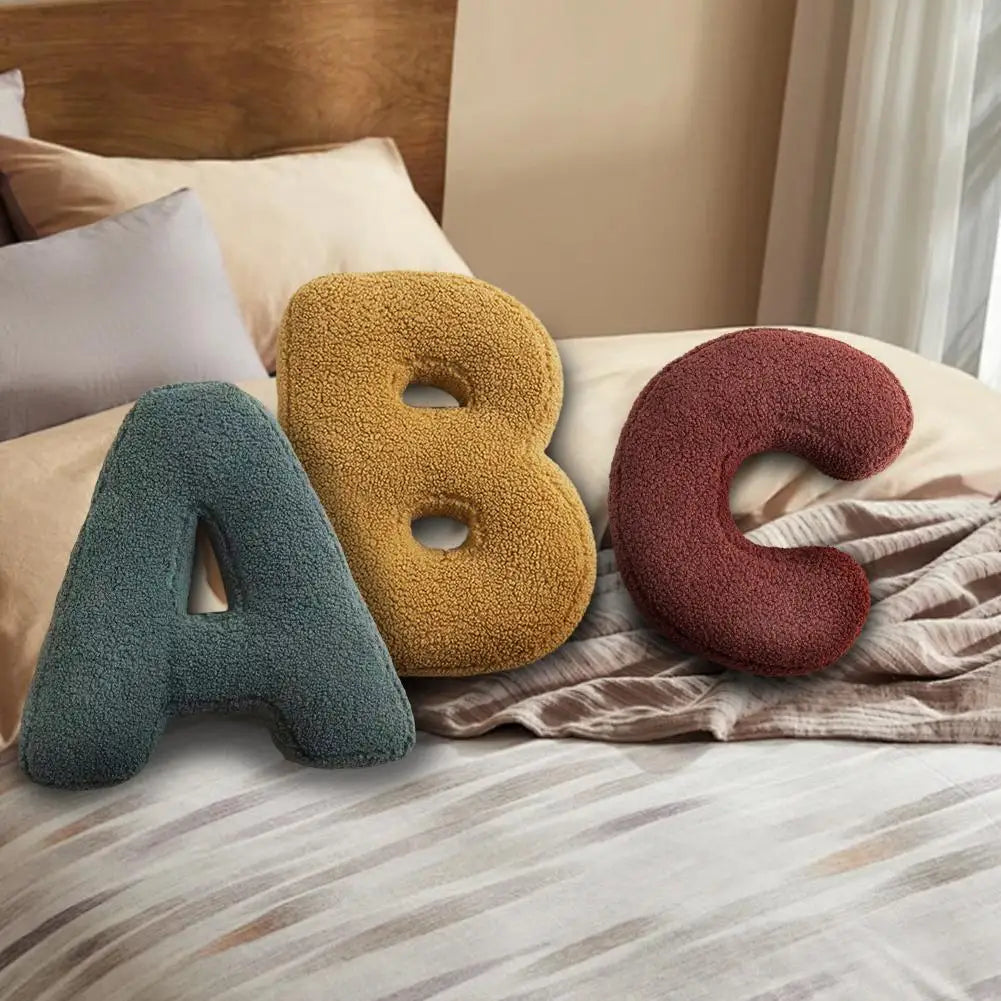 Velvet Alphabet Throw Pillow Personalized Decorative Cushion A-Z 1