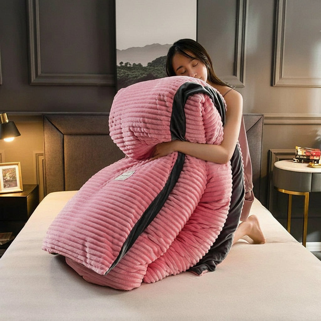 Velvety Fleece Duvet Cover Soft Cozy Warm Bedding 4