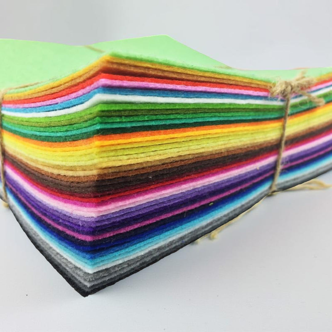 Conjunto de Folhas de Feltro Cores Projetos de Artesanato Faça Você Mesmo