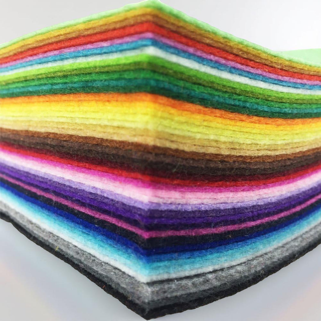 Conjunto de Folhas de Feltro Cores Projetos de Artesanato Faça Você Mesmo