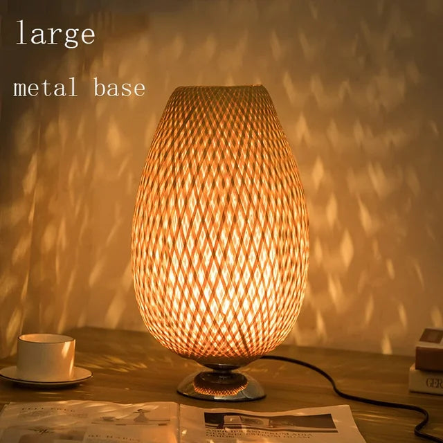 RustiekLicht - Vintage Bamboe Tafellamp