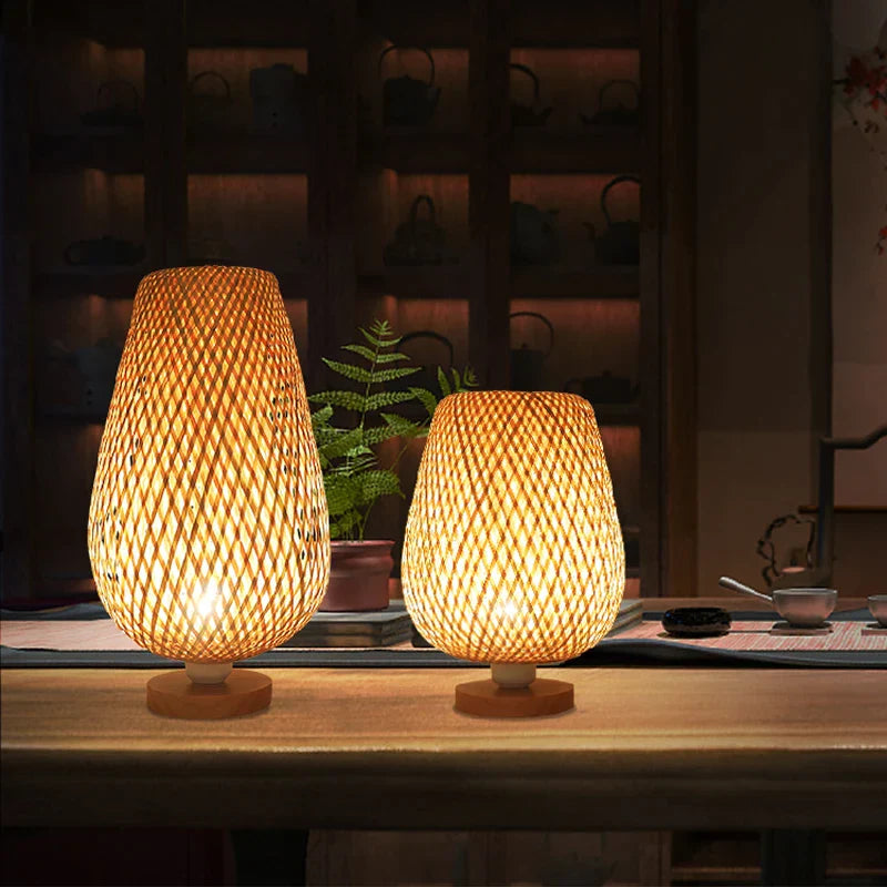 BambooElegance - Vintage Bamboe Lampen
