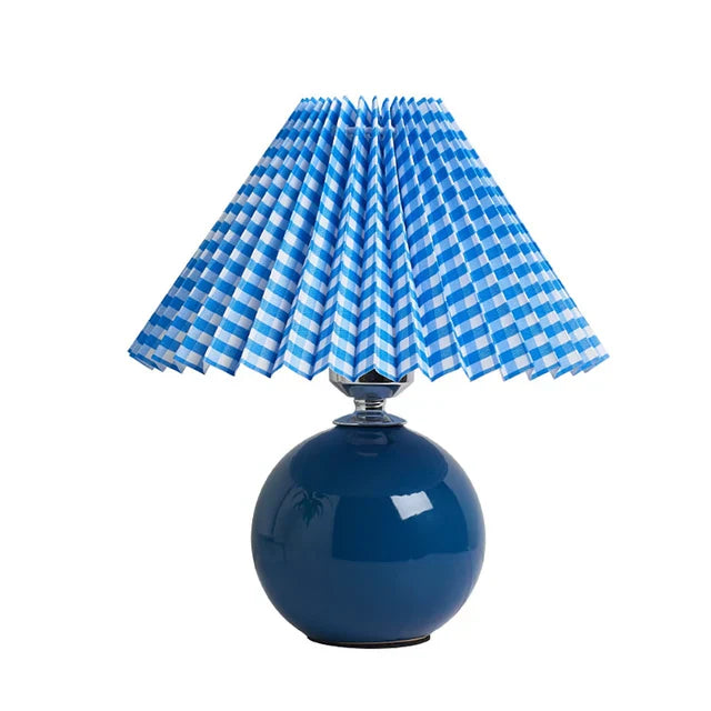 ClassicGlow - Vintage Tafellamp met Geplooide Lampenkap
