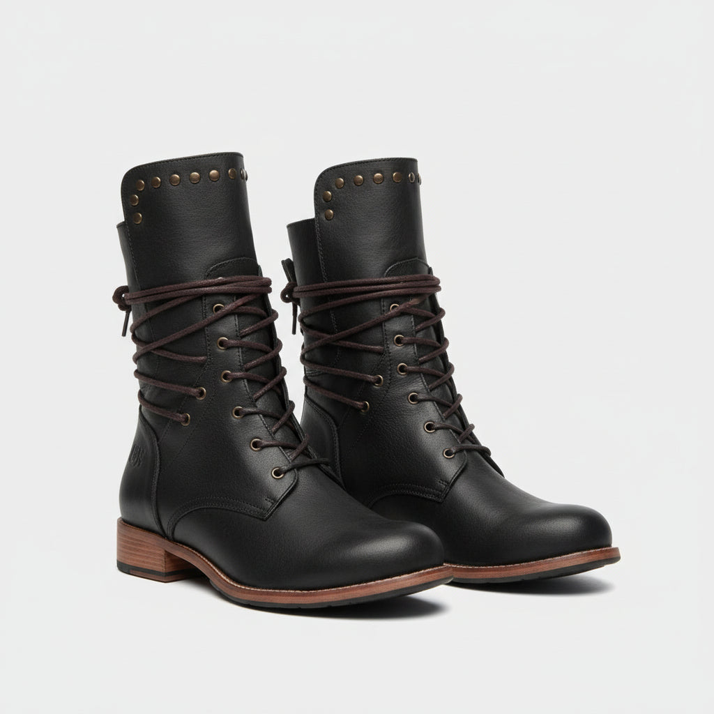 Botins Vintage para Senhora Botas Castanhas Elegantes