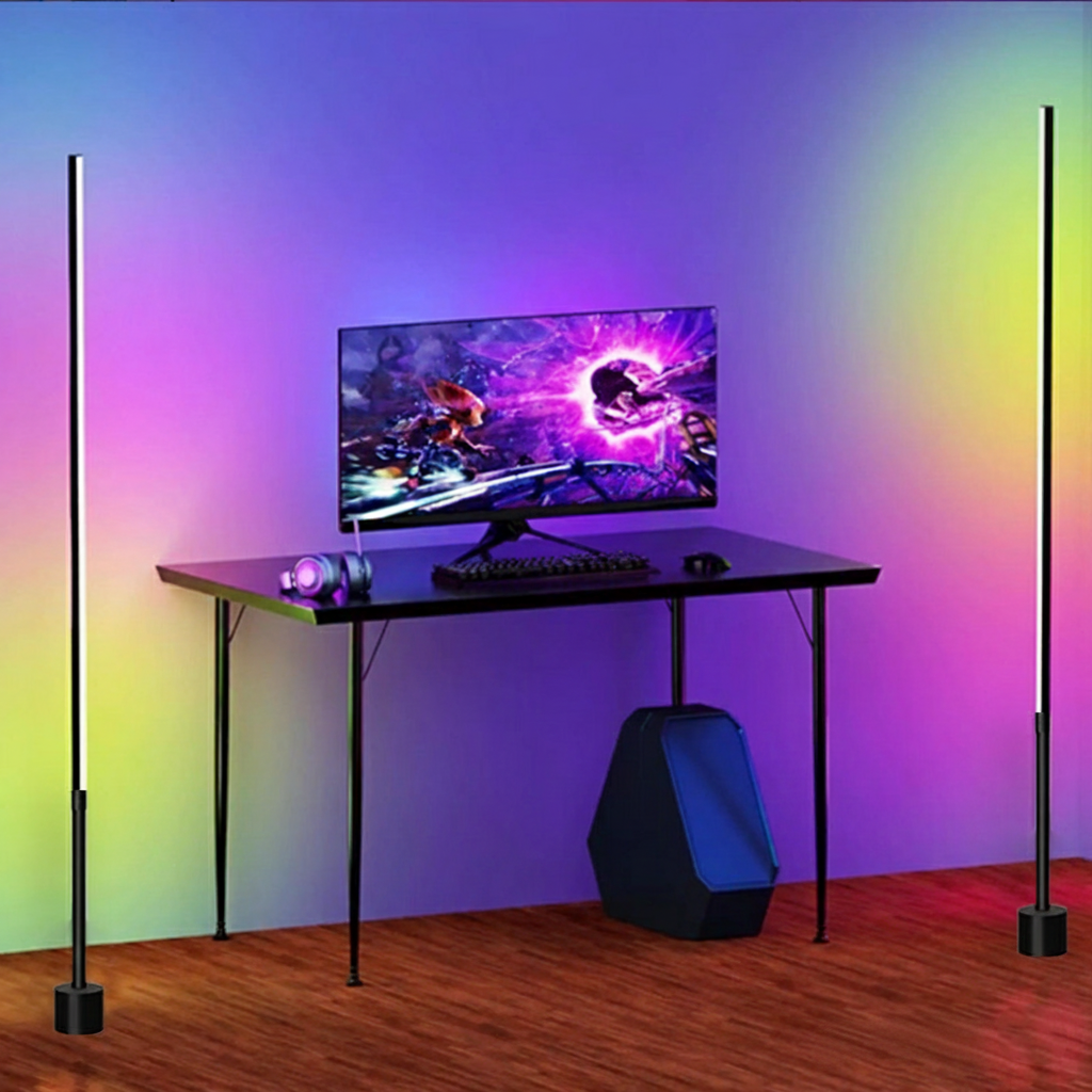 Vloerlamp LED RGB Hoeklamp Sfeerverlichting Woonkamer