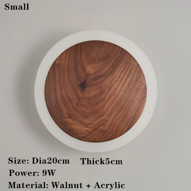 PureWalnut - Lampada da parete Aura in noce | Eleganza naturale