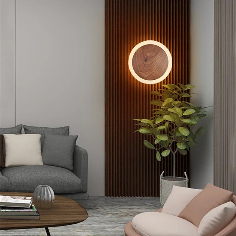 PureWalnut - Lampada da parete Aura in noce | Eleganza naturale