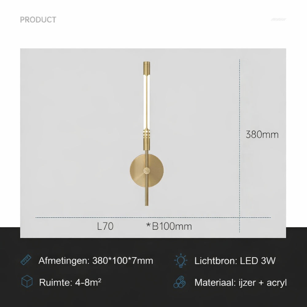Applique LED Parete Moderna Metallo Acrilico