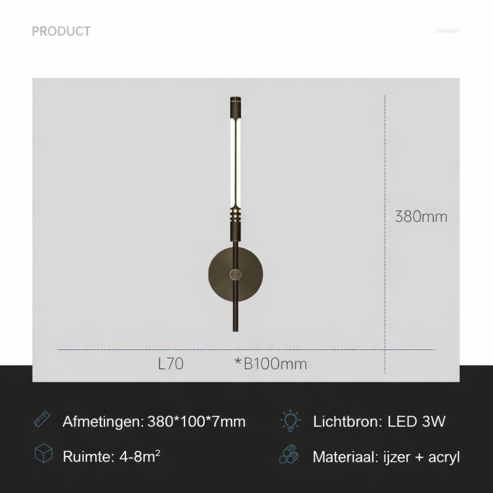 Applique LED Parete Moderna Metallo Acrilico