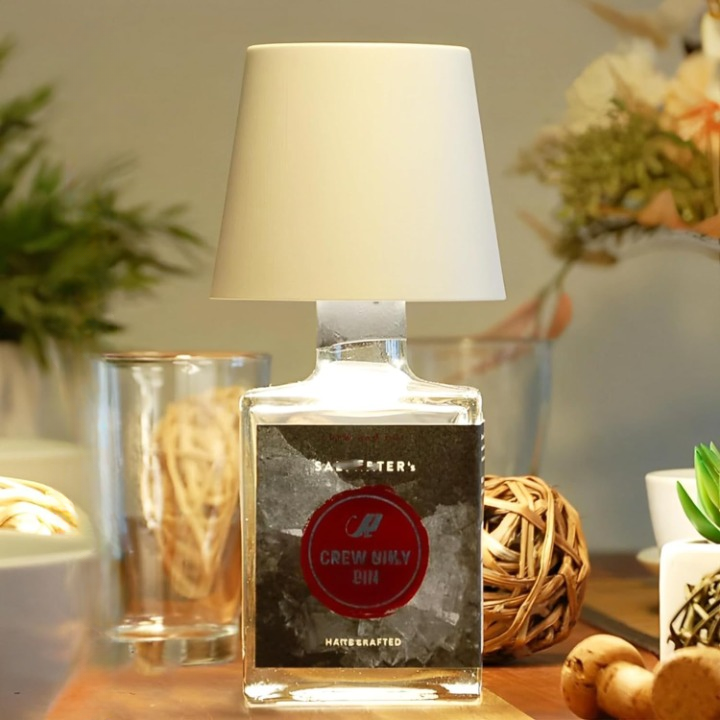 GlowBottle - LED Fleslamp met Dimbare Touchbediening, Draadloos & Oplaadbaar
