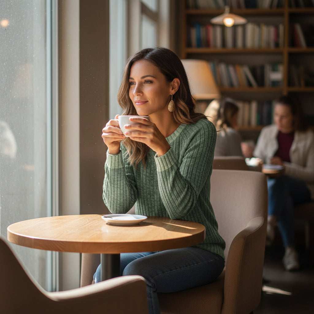 Camisas de Manga Comprida WIHOLL para Mulher Suéteres Leves Conjuntos de Outono 2025 Roupa de Inverno com Blocos de Cor Elegante Casual Macia