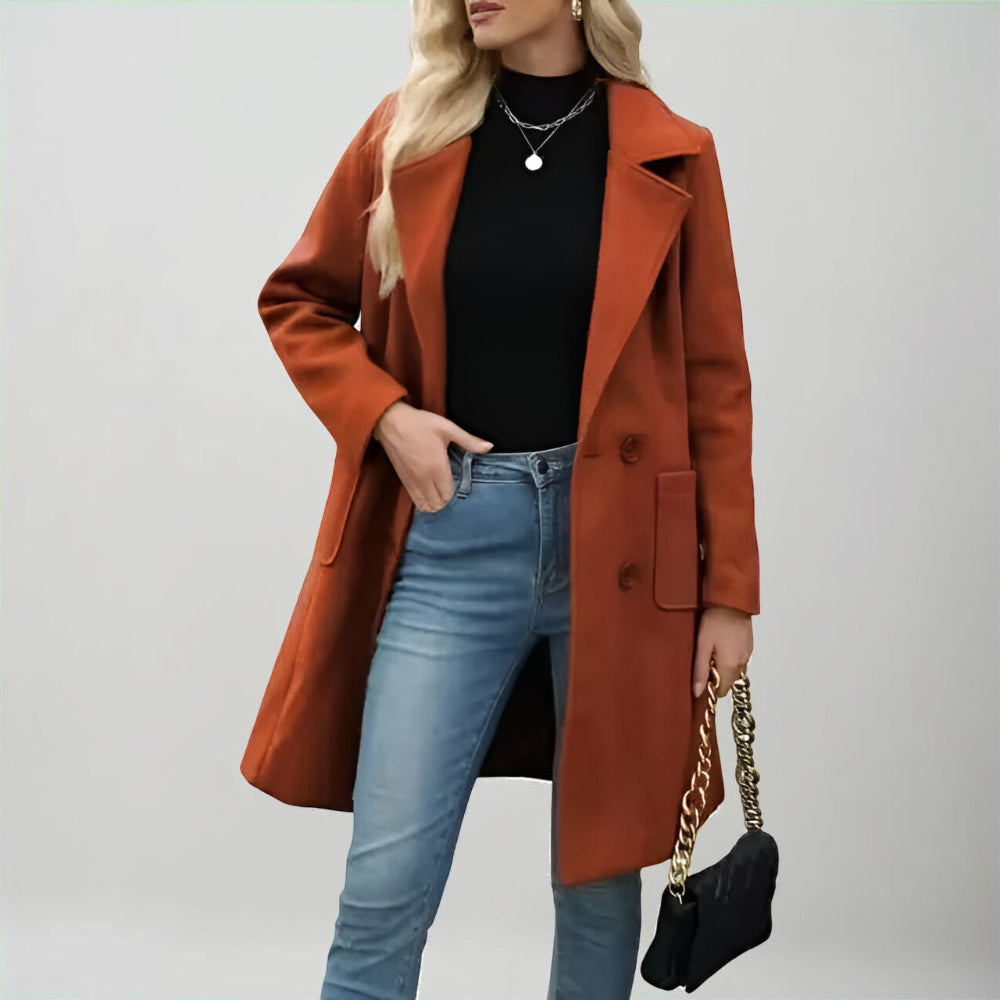 Dames Winter Jas Lange Stijl Stedelijk Gebruik