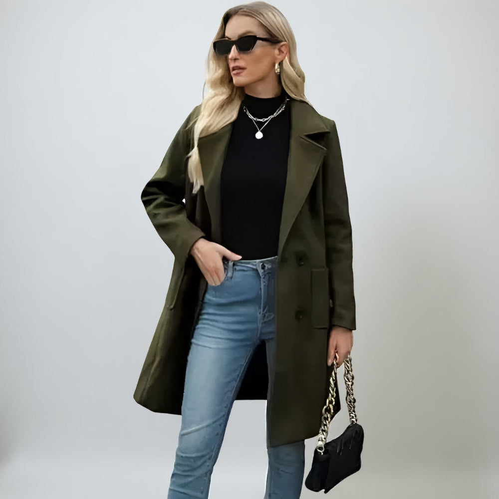 Dames Winter Jas Lange Stijl Stedelijk Gebruik