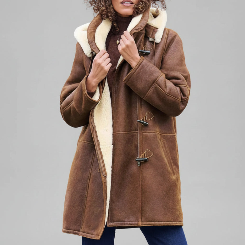 Winterjas Sherpa Voering Capuchon Dames