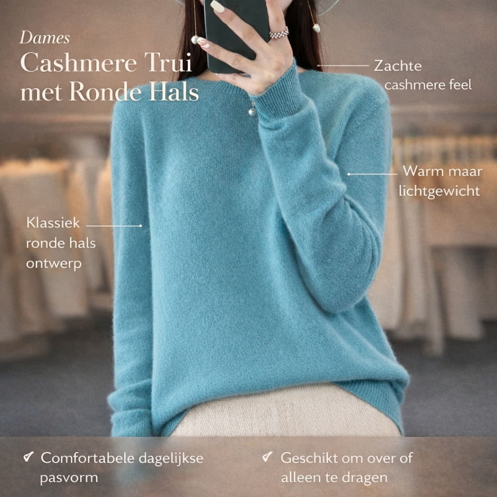 Camisola de Senhora Gola Redonda Conforto Diário Pulôver Leve e Quente