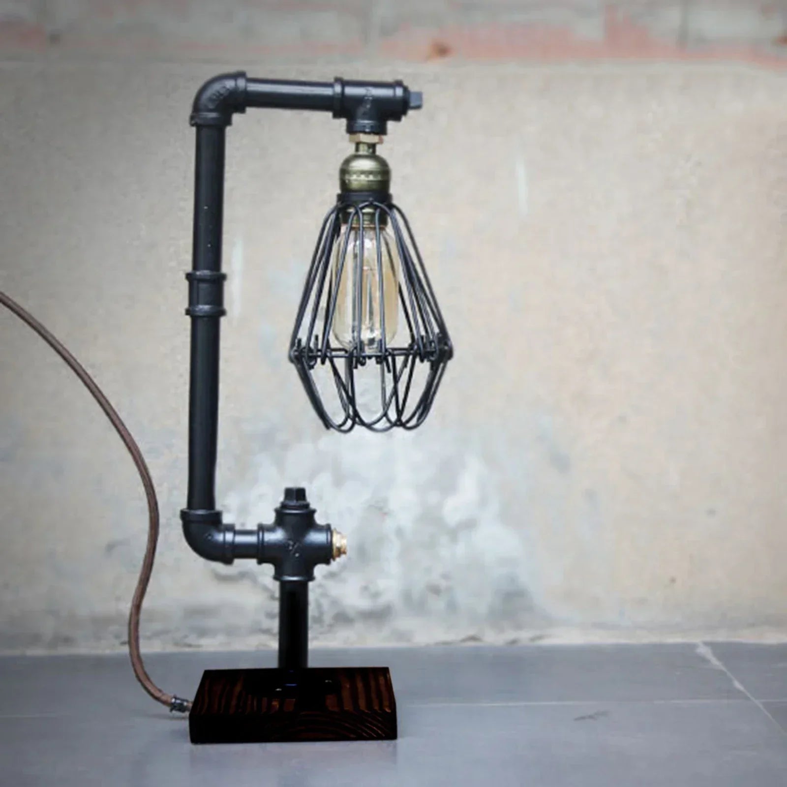 LumiVintage – Industriële Vintage Metalen Tafellamp, Retro Loft-Design voor Woonkamer, Kantoor en Slaapkamer
