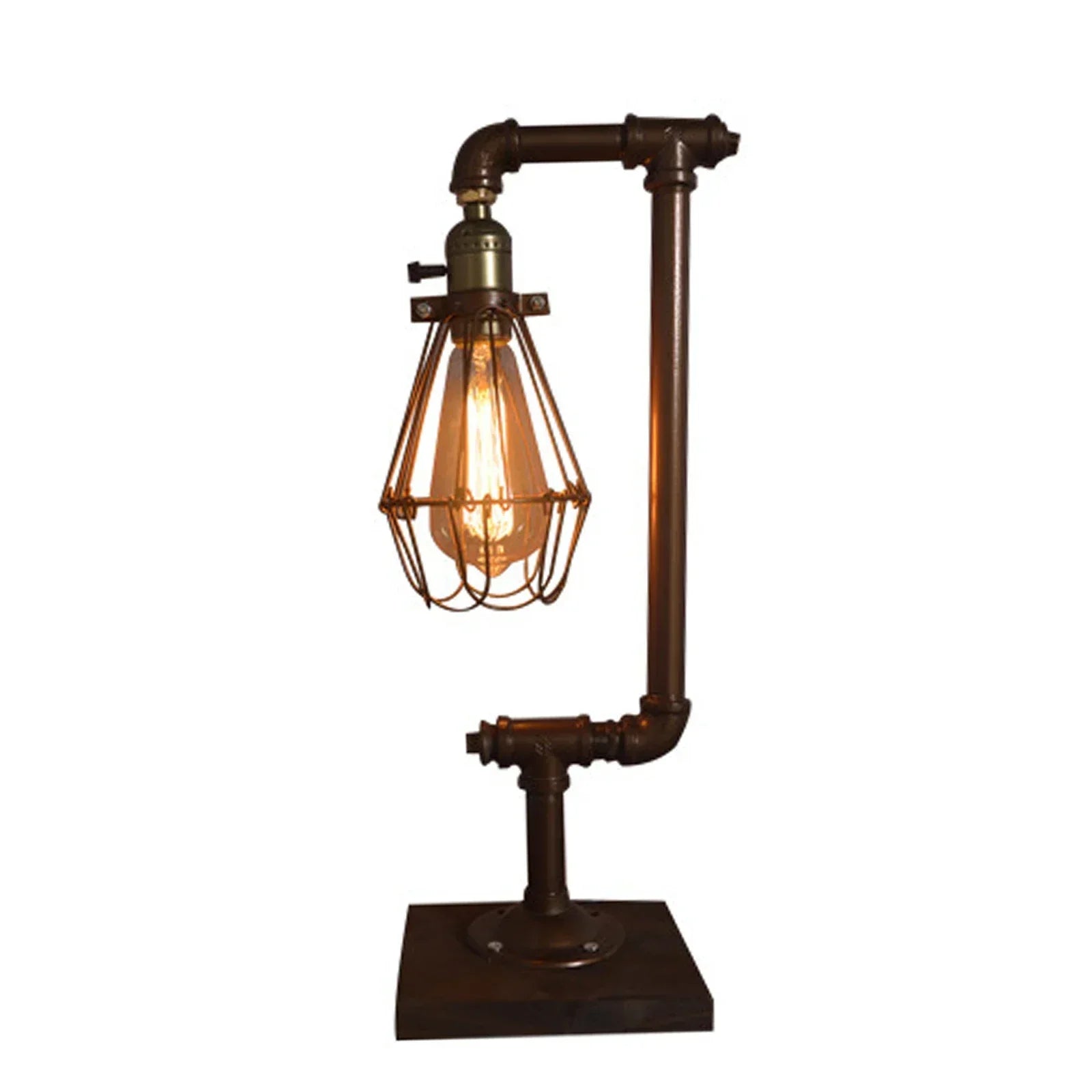 LumiVintage – Industriële Vintage Metalen Tafellamp, Retro Loft-Design voor Woonkamer, Kantoor en Slaapkamer