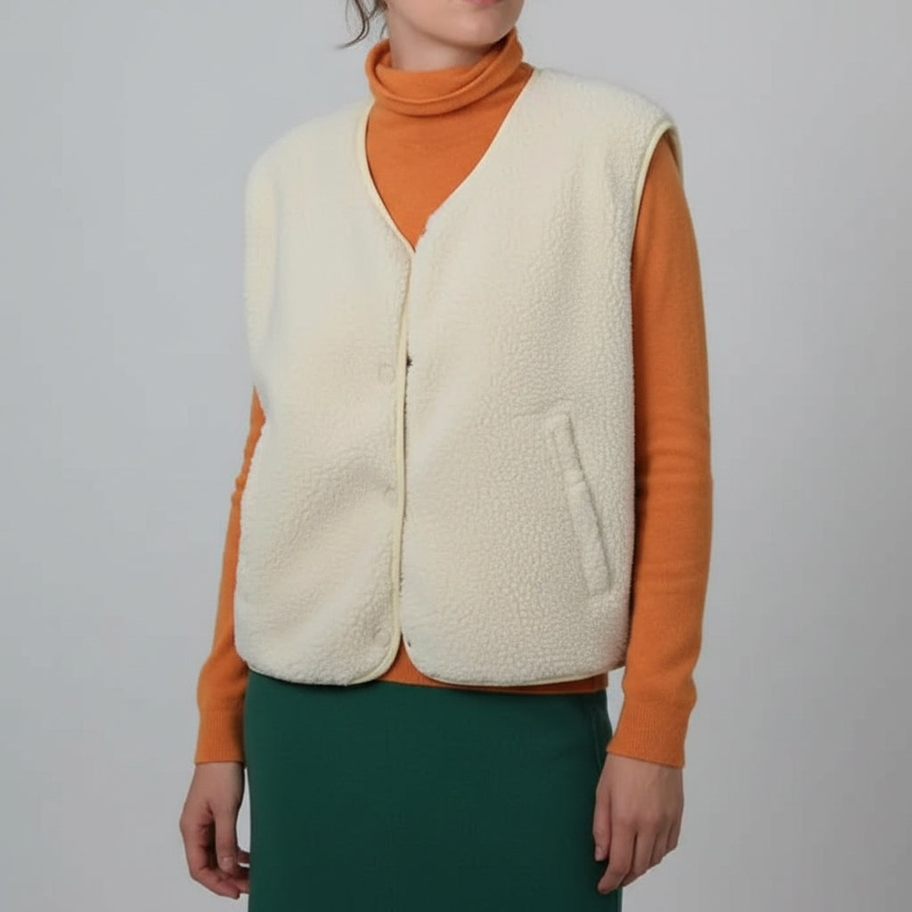 Women's Teddy Bodywarmer Vest Soft Warm Casual