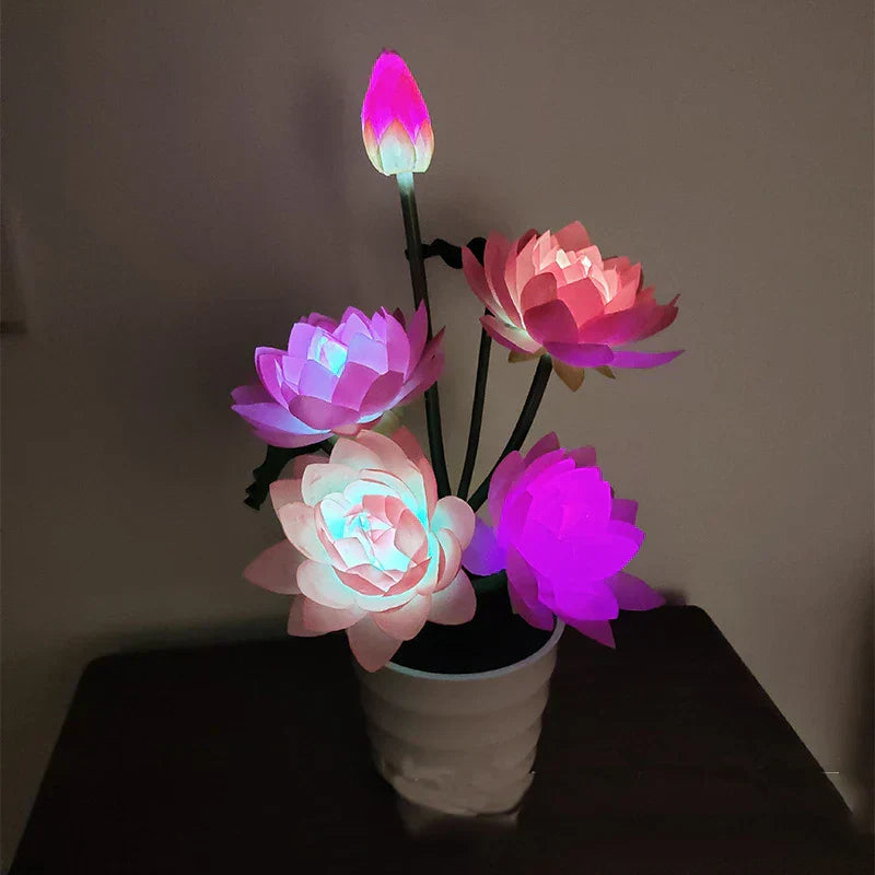 SolarBloom - Zonne-Energie Lotus Bloem Tuinlamp – Decoratieve LED Buitenverlichting