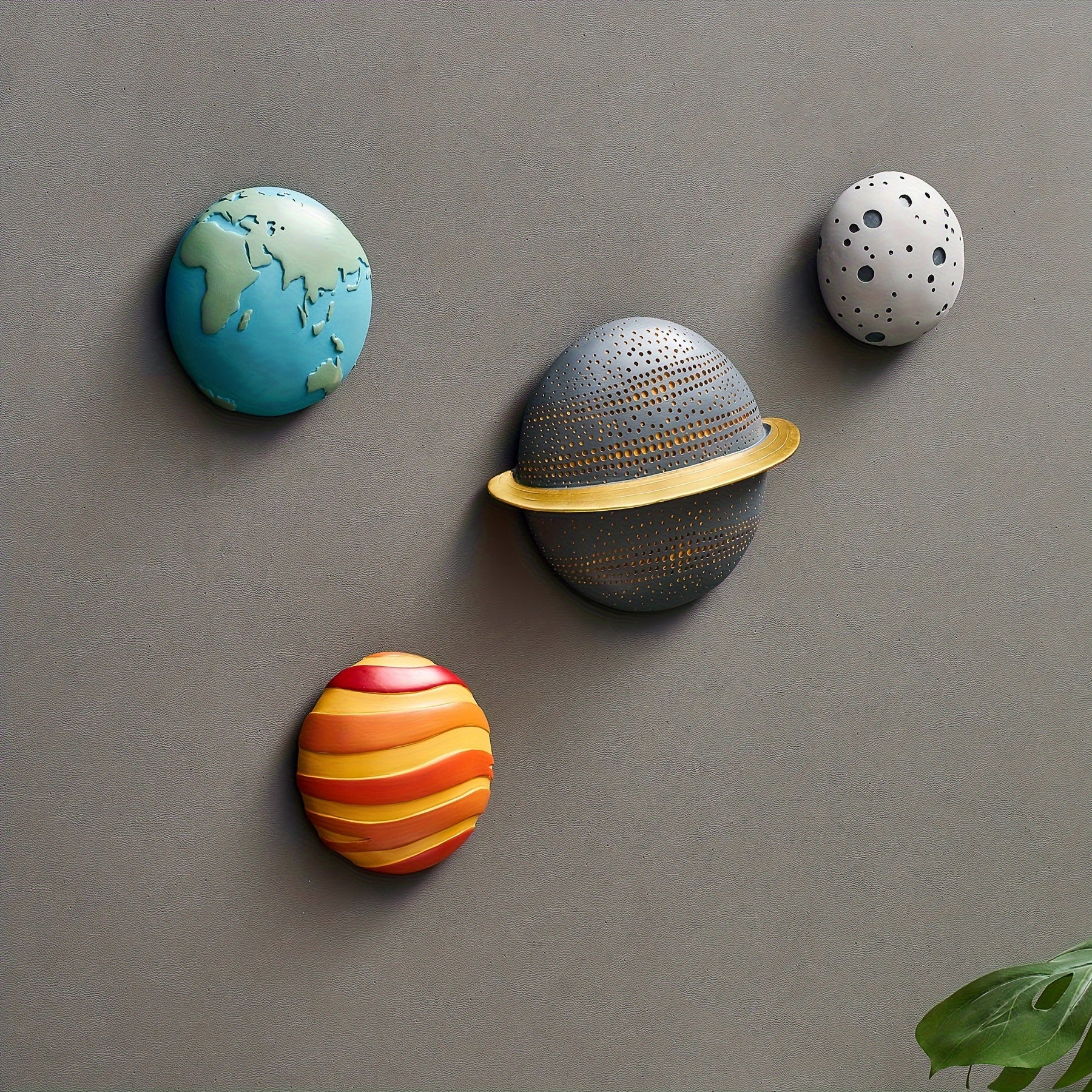 AstroSet - 4-delige Zonnestelsel Wandkunst
