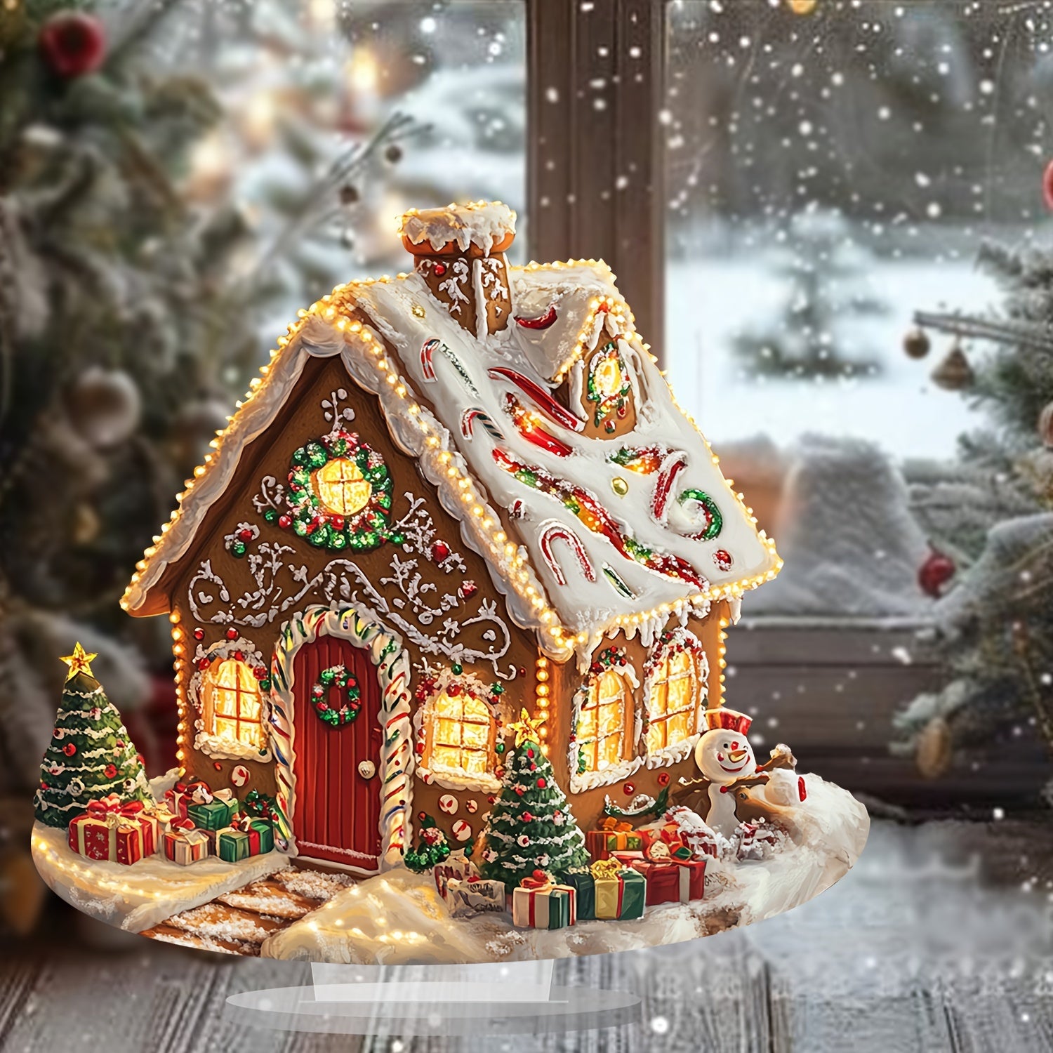 BohoGinger - Acryl Gingerbread House Kerstdecoratie
