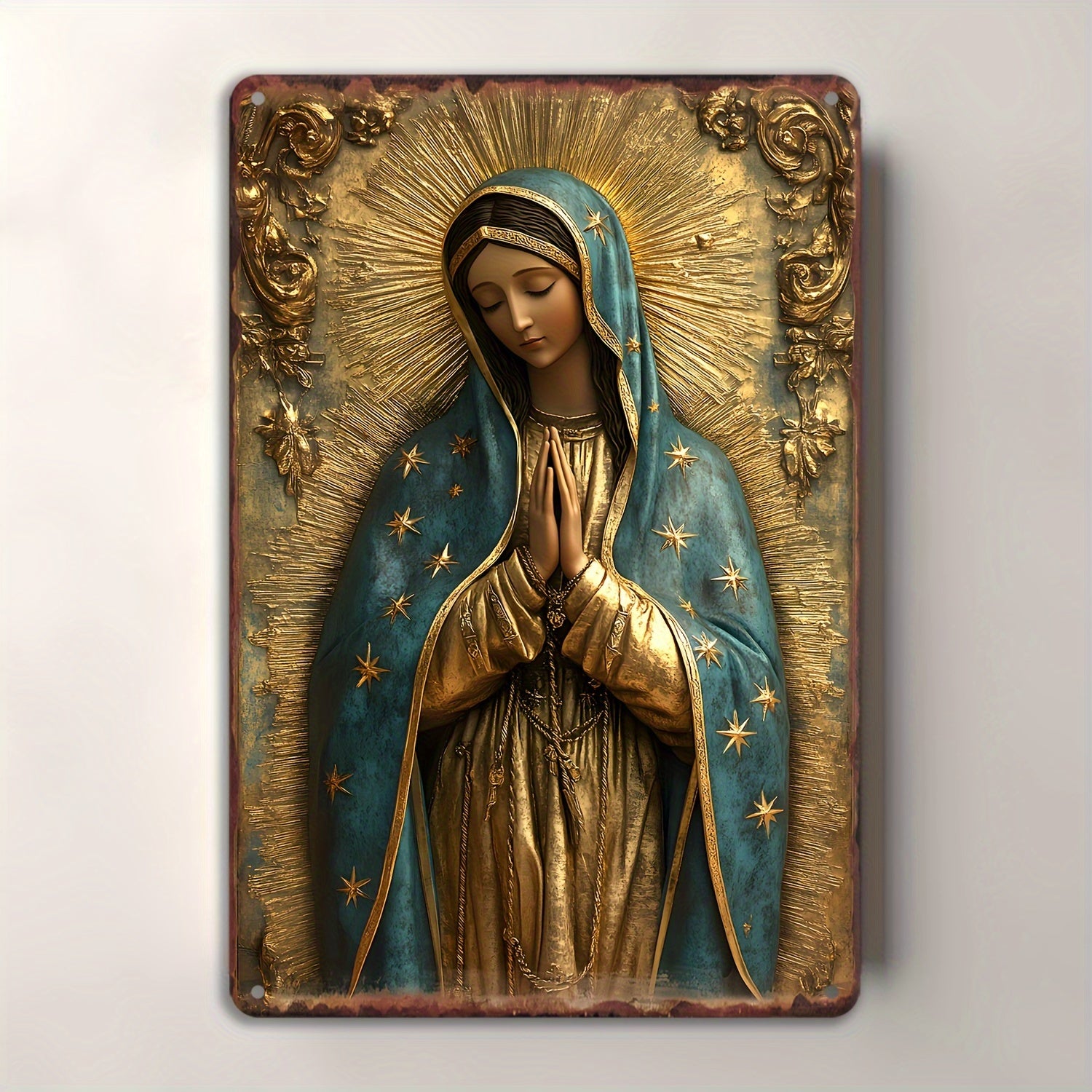 GuadalupeSign - Vintage Maagd van Guadalupe Metalen Bord