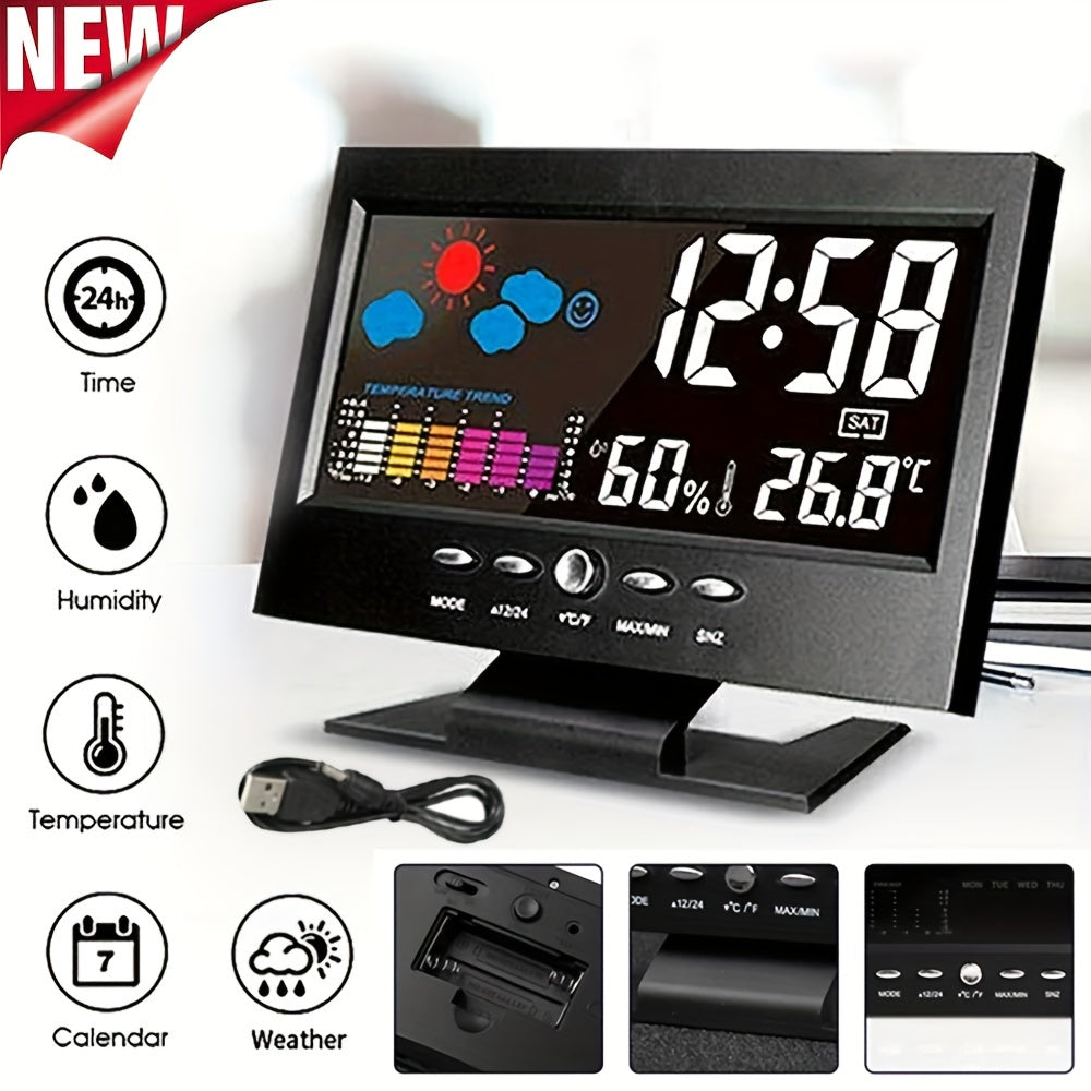 TimeSense - Digitale Wekker met Kalender, Thermometer en Snooze