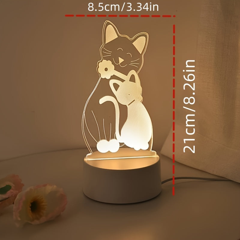 GlowPair - Art Deco Dimbare Katten Nachtlamp
