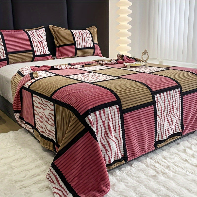 Kariert Flanelldecke mit Druck