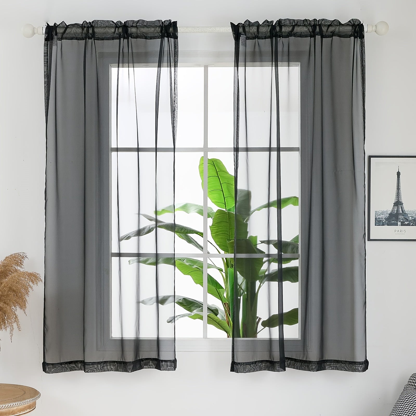 Semi-transparante Gordijnen - 2-pack Lichte en Ademend Polyester Gordijnen voor Slaapkamer en Terrasdeuren