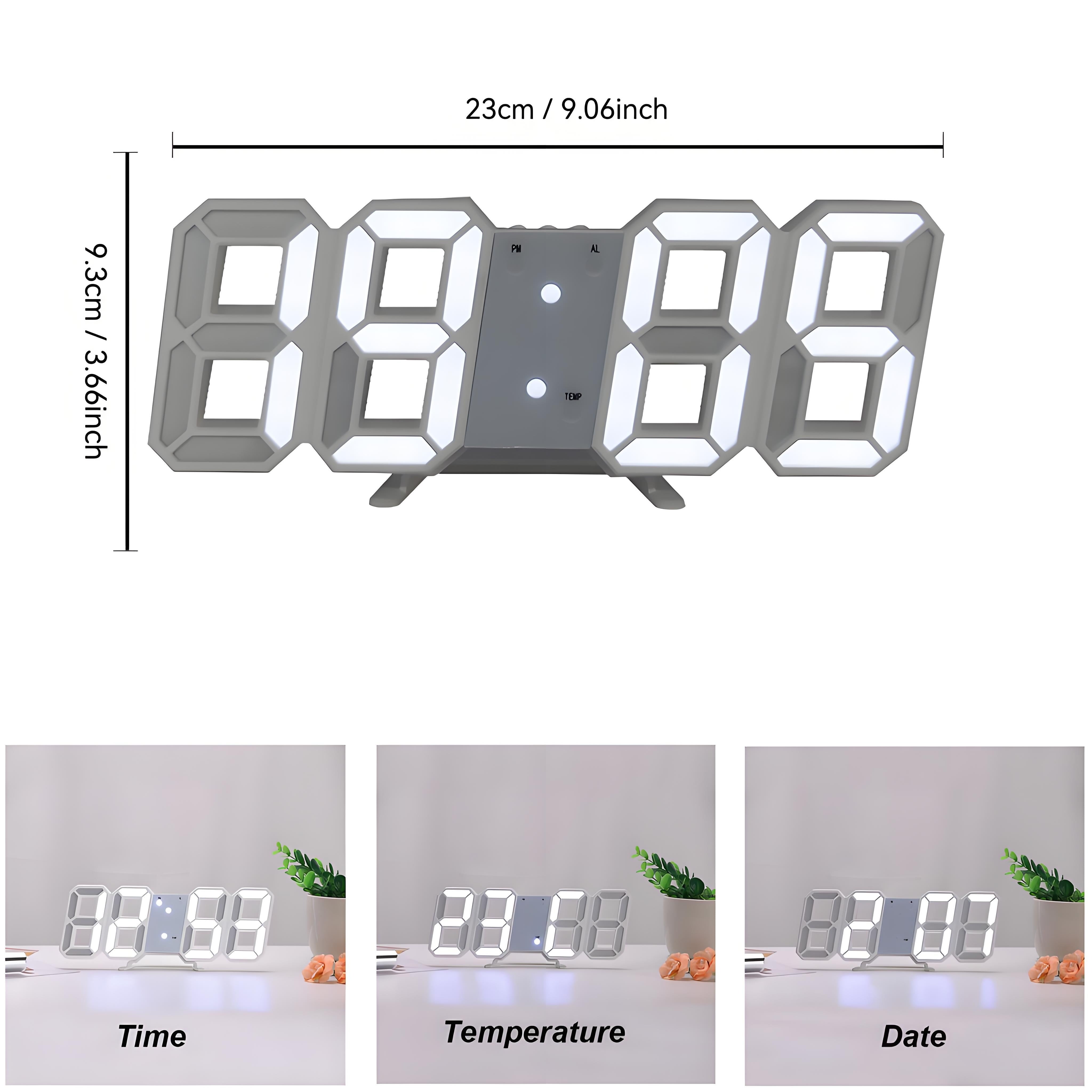 DigiTime - LED 3D Digitale Klok met Kalender & Temperatuurweergave