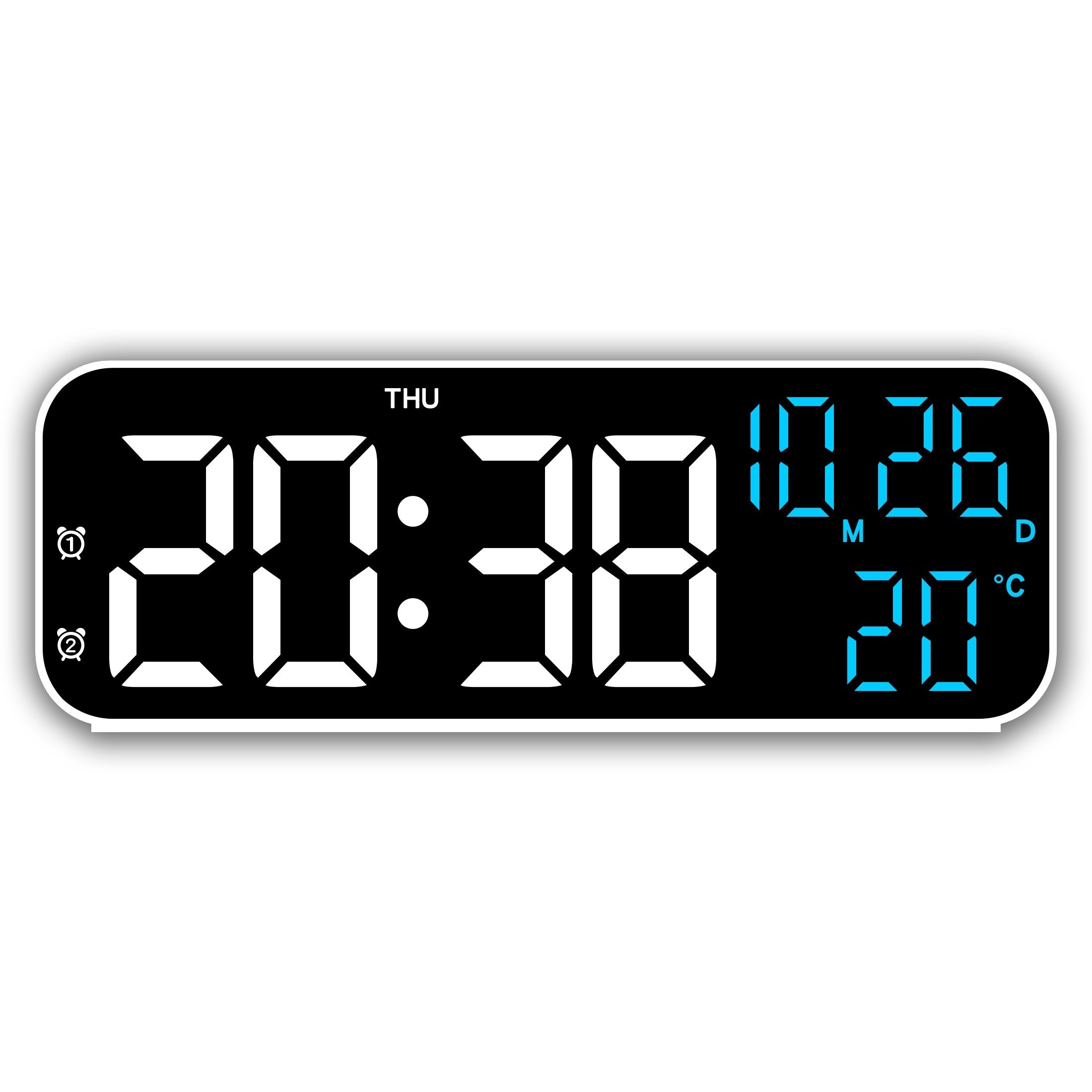 DeskTime - Digitale USB Tafelklok met Datum en Temperatuurweergave