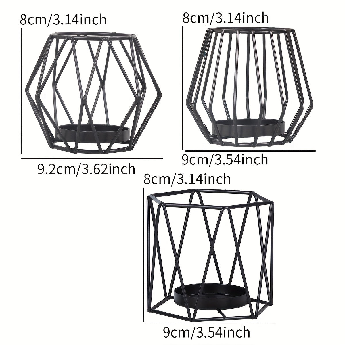 Set di Portacandele in Metallo Dorato - Elegante Decorazione da Tavolo