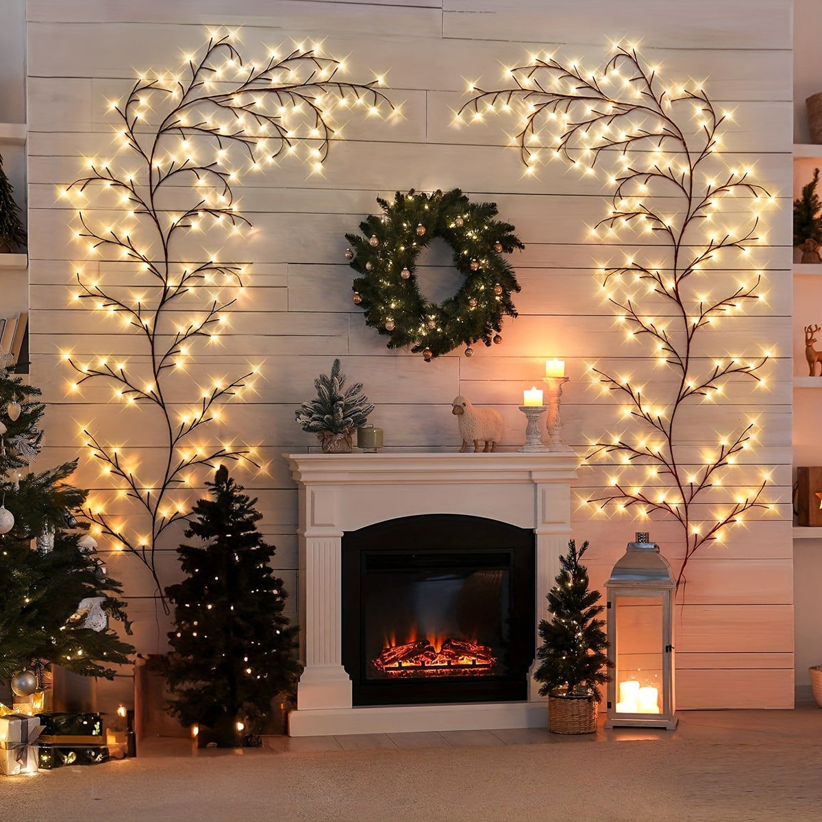 WillowLicht - 1 Stuk 72/96 LED Buigbare Wilgentak Verlichting met 8 Lichtmodi
