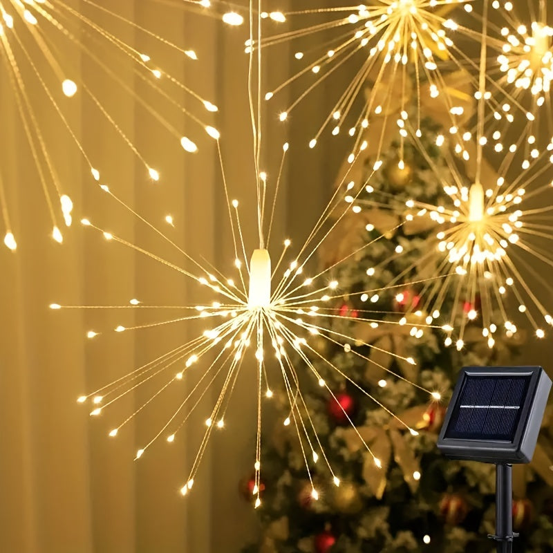 SolarGlow - Illuminazione da Giardino a LED con Energia Solare con 90 LED Bianco Caldo