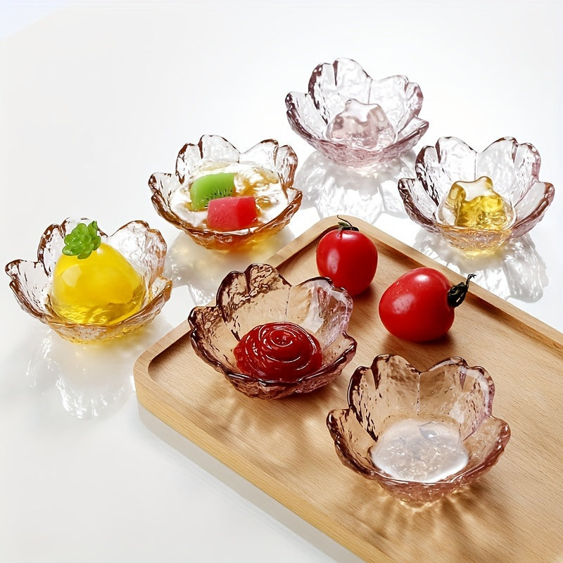 BlossomServe-Serveerset - Glazen Dessert- & Snackborden, Fruitkommen en Kruidenschalen
