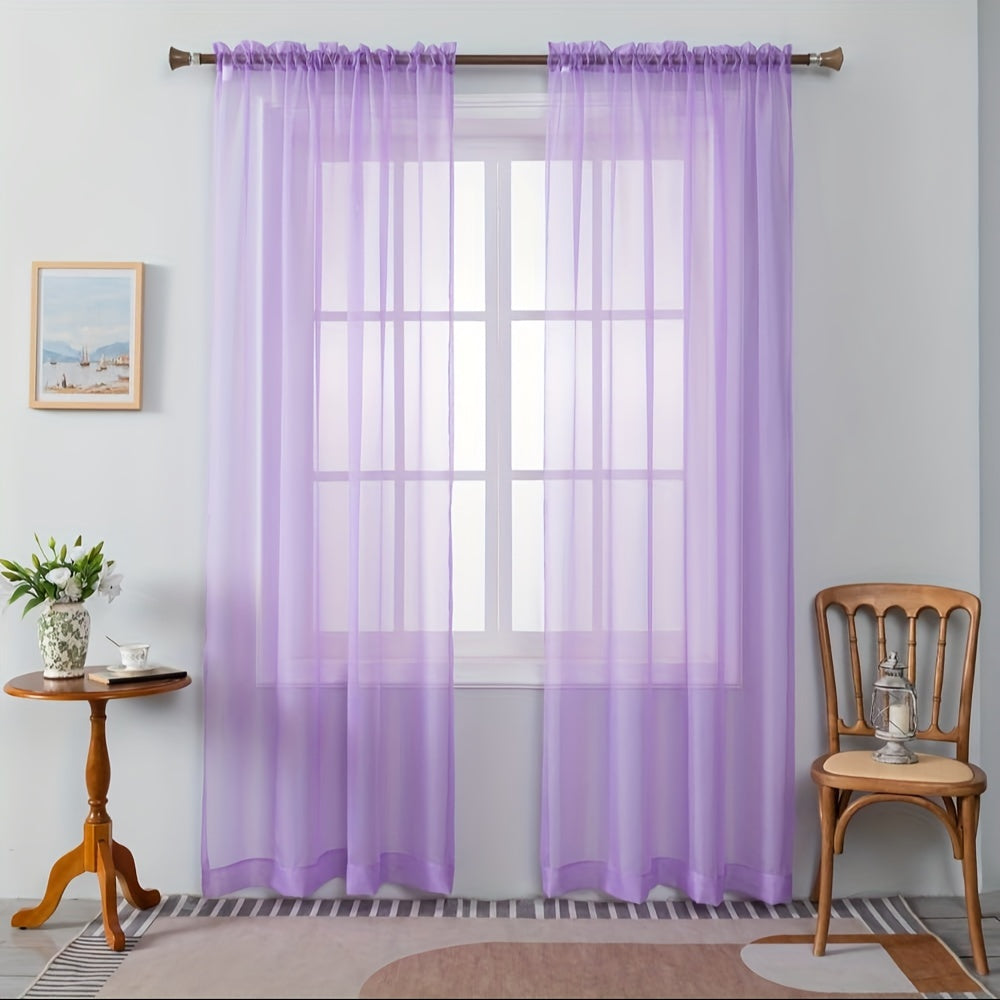 Semi-transparante Gordijnen - 2-pack Lichte en Ademend Polyester Gordijnen voor Slaapkamer en Terrasdeuren