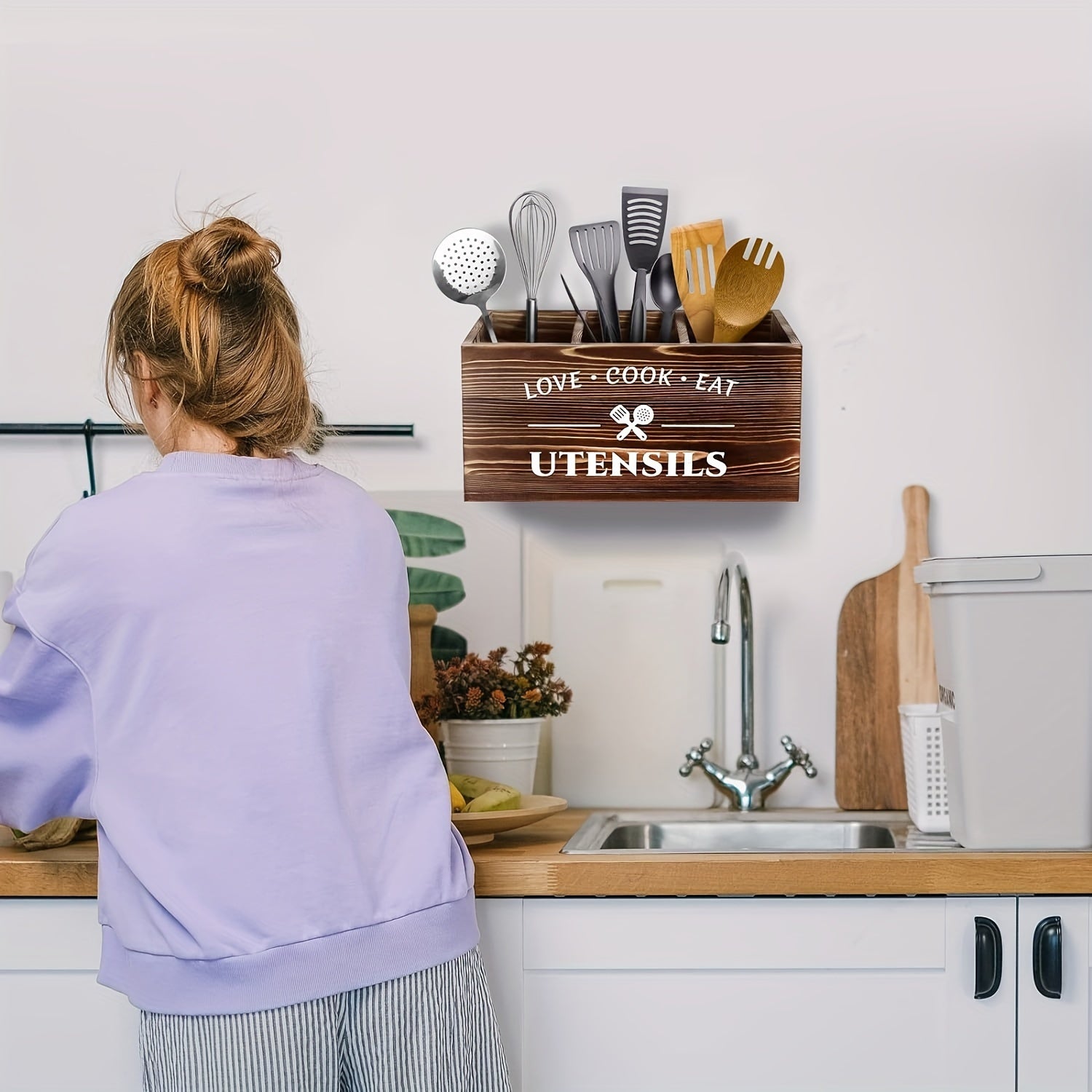 Houten Tafelbestek Opbergdoos – Met Vakken voor Keuken, Slaapkamer en Bureau
