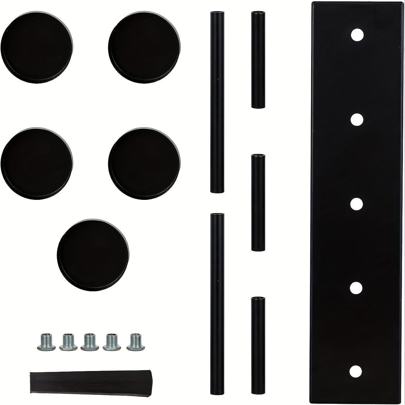 Elegant Black Candlestick Table Decoration – 5-Pillar Candle Holder for Weddings, Parties, Dinner Tables
