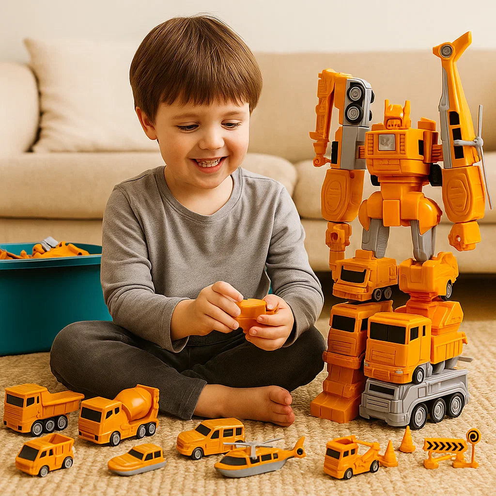 Magnetisch Bouwspeelgoed 2in1 Transformeerbaar Voertuig Robot