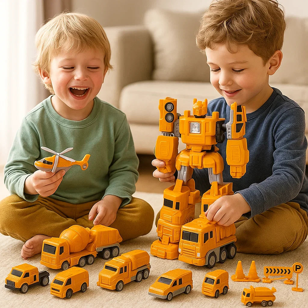 Magnetisch Bouwspeelgoed 2in1 Transformeerbaar Voertuig Robot