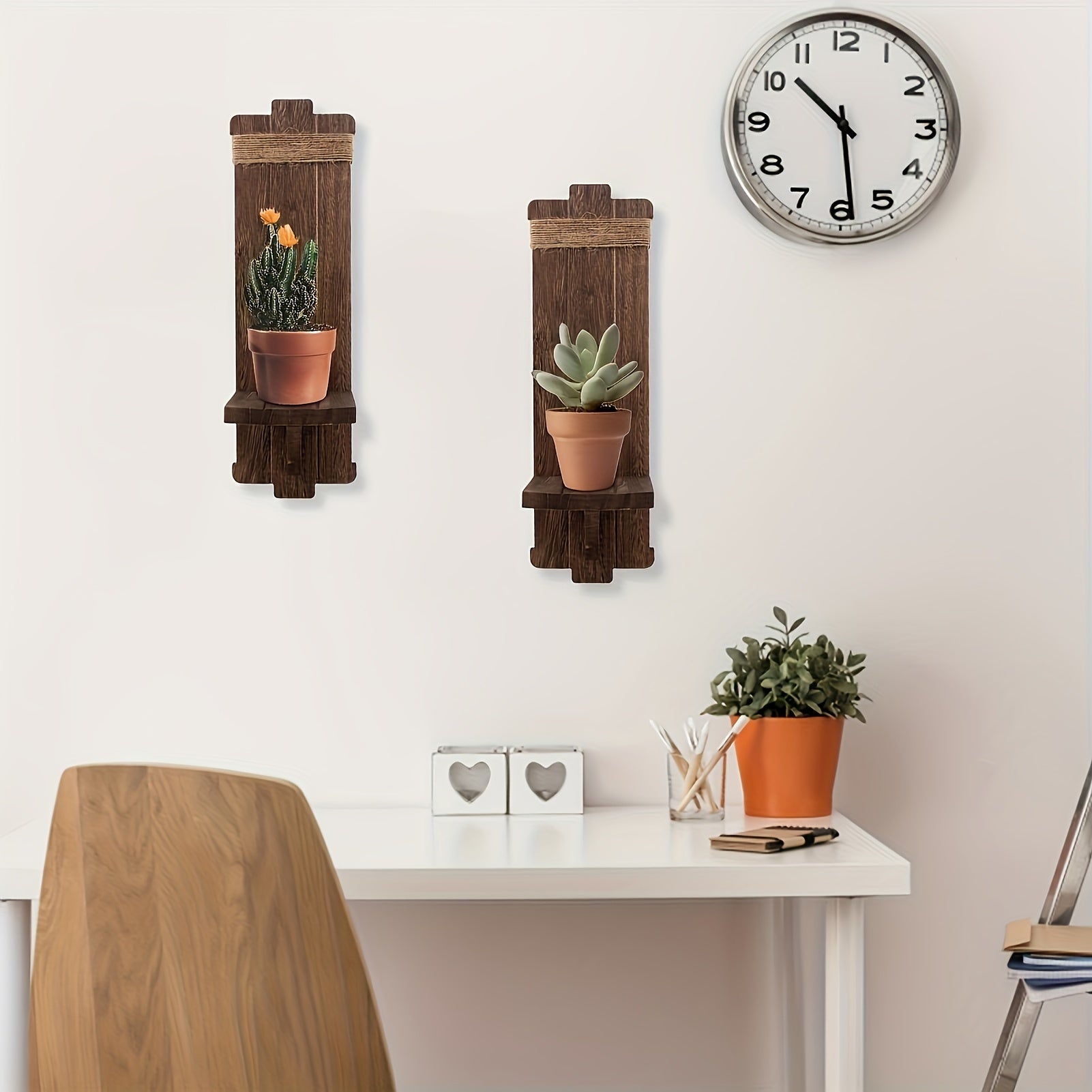 Rustico Candelabro in Legno - Decorazione da Parete