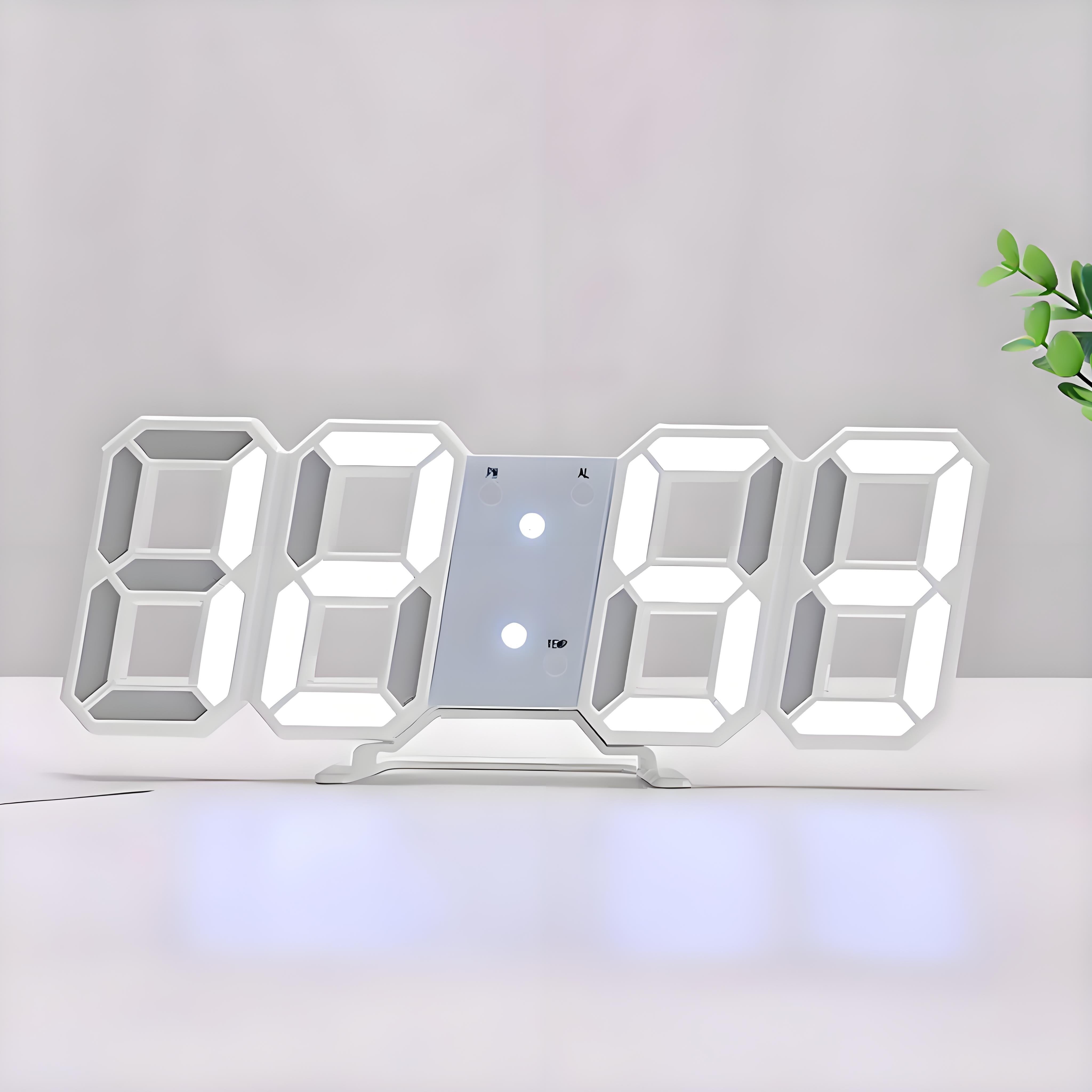 DigiTime - LED 3D Digitale Klok met Kalender & Temperatuurweergave