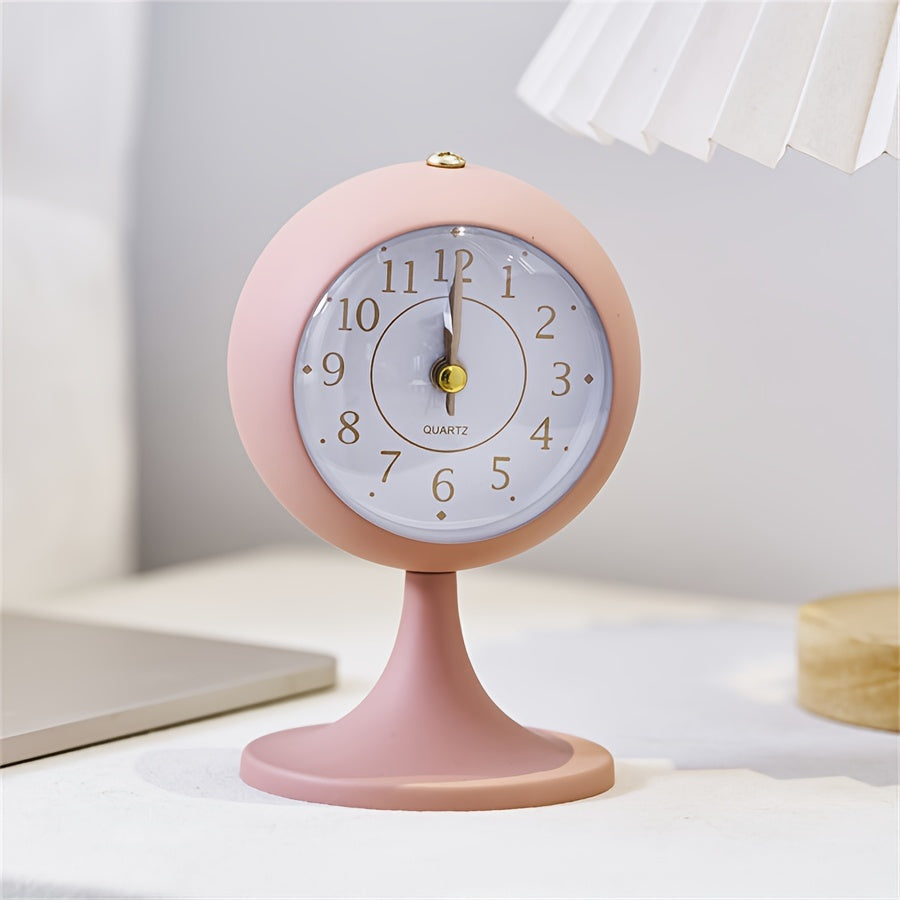 CartoonGlow - Moderne Lichtgevende Wekker met Gouden Wijzers