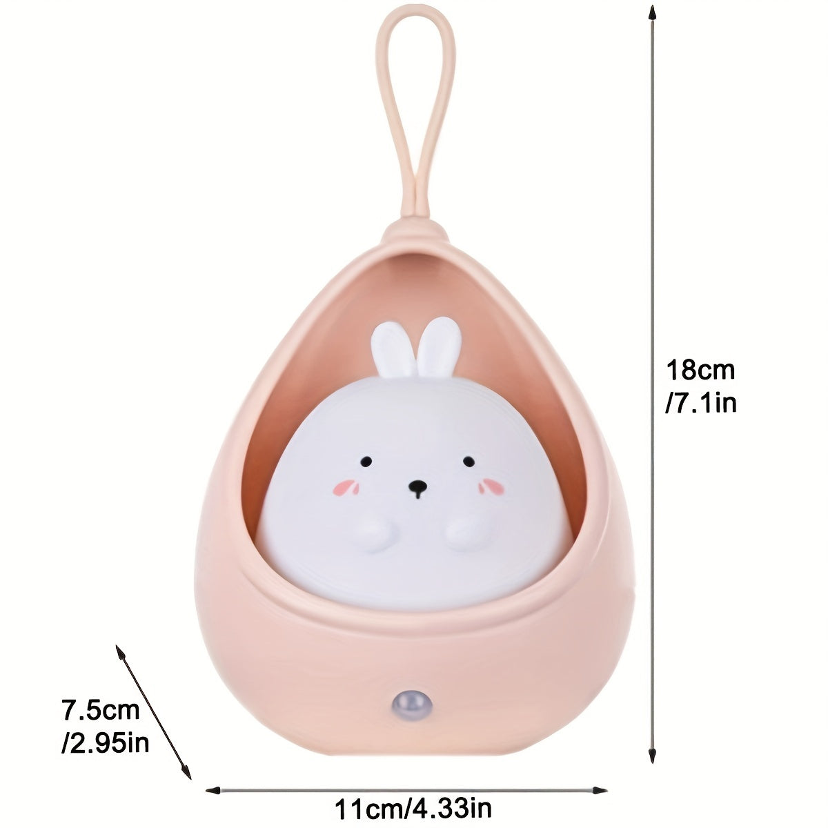BunnyGlow - USB Oplaadbare Dieren Nachtlamp met Bewegingssensor